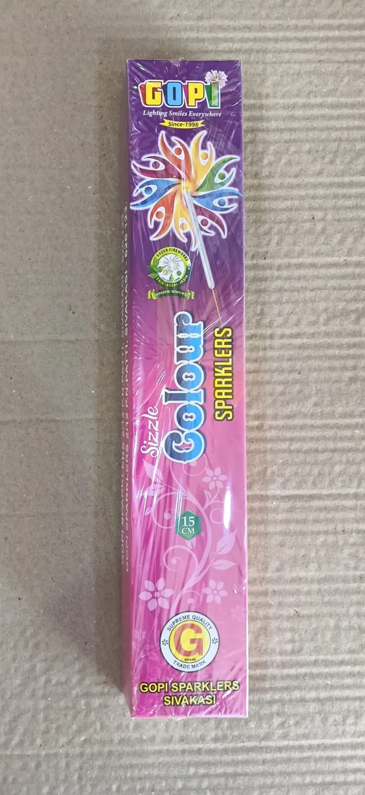 15 Cm Sparklers (Gold, Silver, Red, Green)