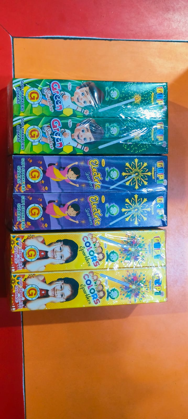 7 Cm Sparklers (Gold, Silver, Red, Green)