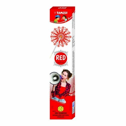 12 Cm Red Sparkle