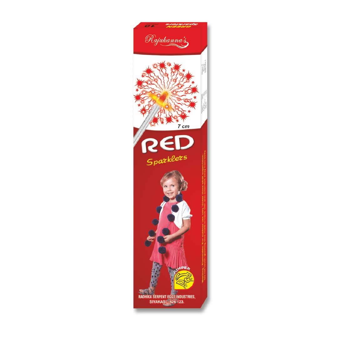 10 Cm Red Sparkle